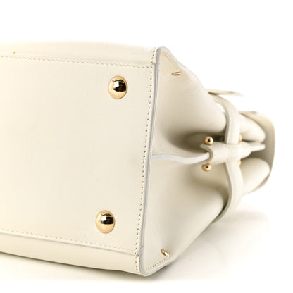 Salvatore Ferragamo Calfskin Gancini Top Handle Satchel White 9 of 10