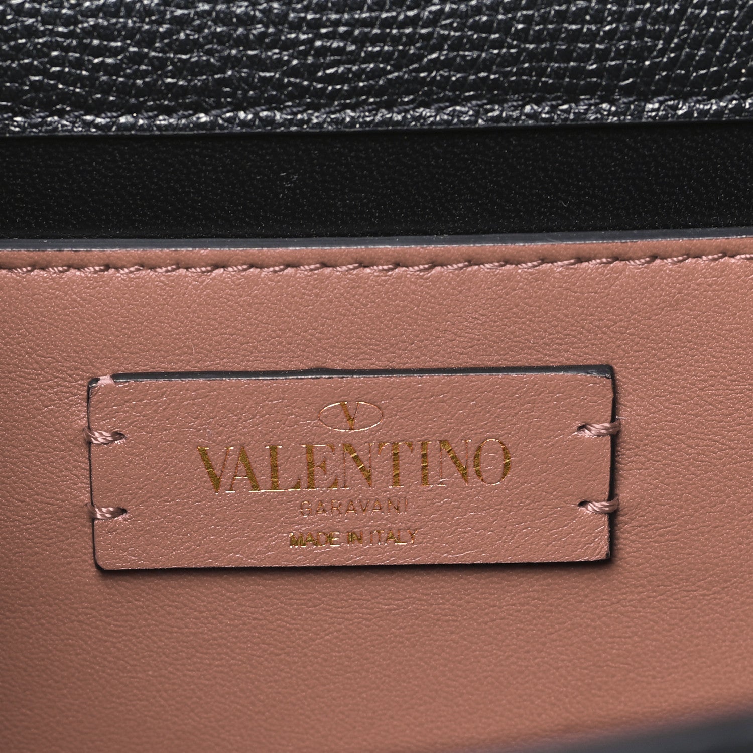 Valentino Garavani Grainy Calfskin Small VSling Shoulder Bag Black 6 of 9