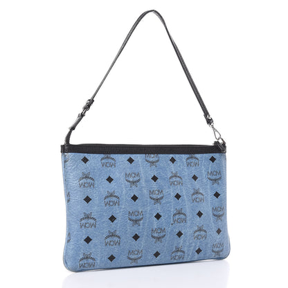 MCM Visetos Project Reversible Tote Pouch Munich Blue 3 of 14