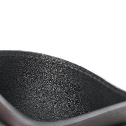Saint Laurent Grain De Poudre Matelasse Chevron Monochrome Monogram Credit Card Case Black 7 of 10