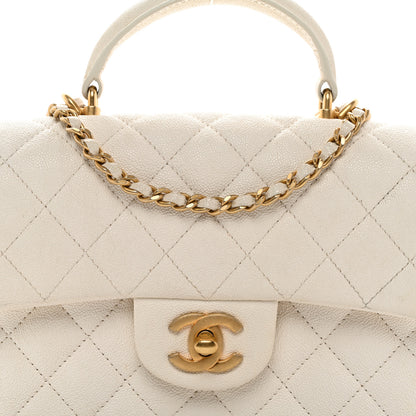 Chanel Caviar Quilted Mini Top Handle Rectangular Flap White 8 of 11