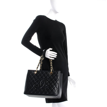 Chanel Caviar Quilted Grand Shopping Tote GST Black 2 of 8