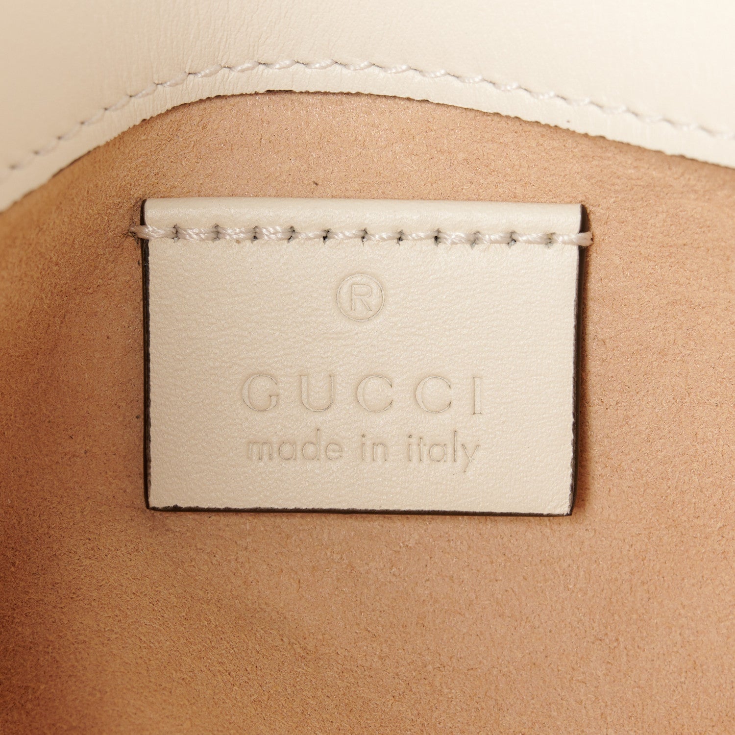 Gucci Calfskin Matelasse Super Mini GG Marmont Shoulder Bag White 6 of 11