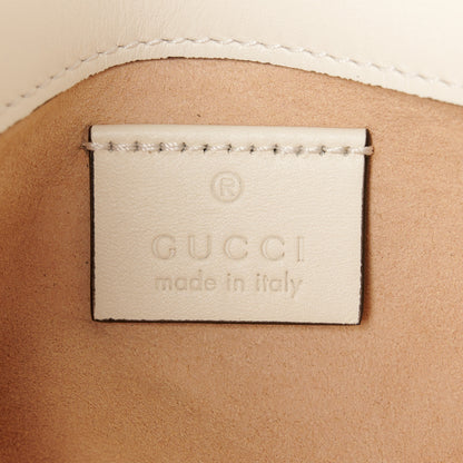Gucci Calfskin Matelasse Super Mini GG Marmont Shoulder Bag White 6 of 11