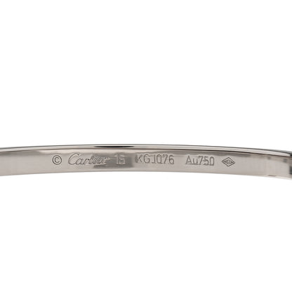 Cartier 18K White Gold Small LOVE Bracelet 16 2 of 4