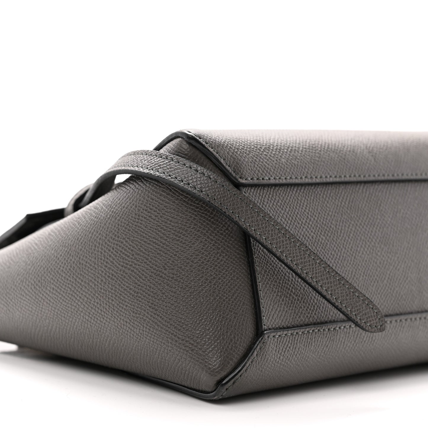 Grained Calfskin Nano Belt Bag Grey
