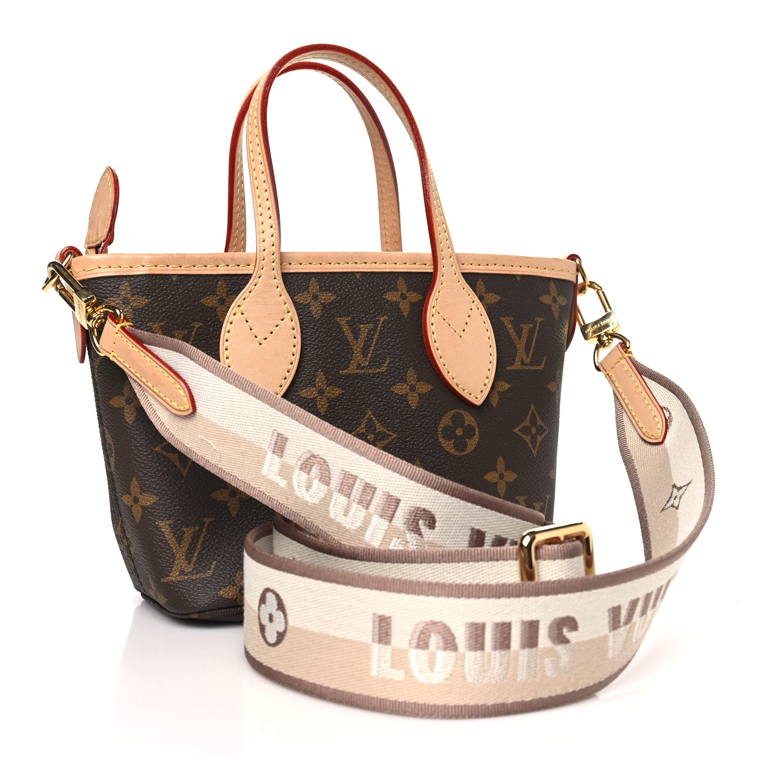 Louis Vuitton Monogram Neverfull BB Beige 3 of 10