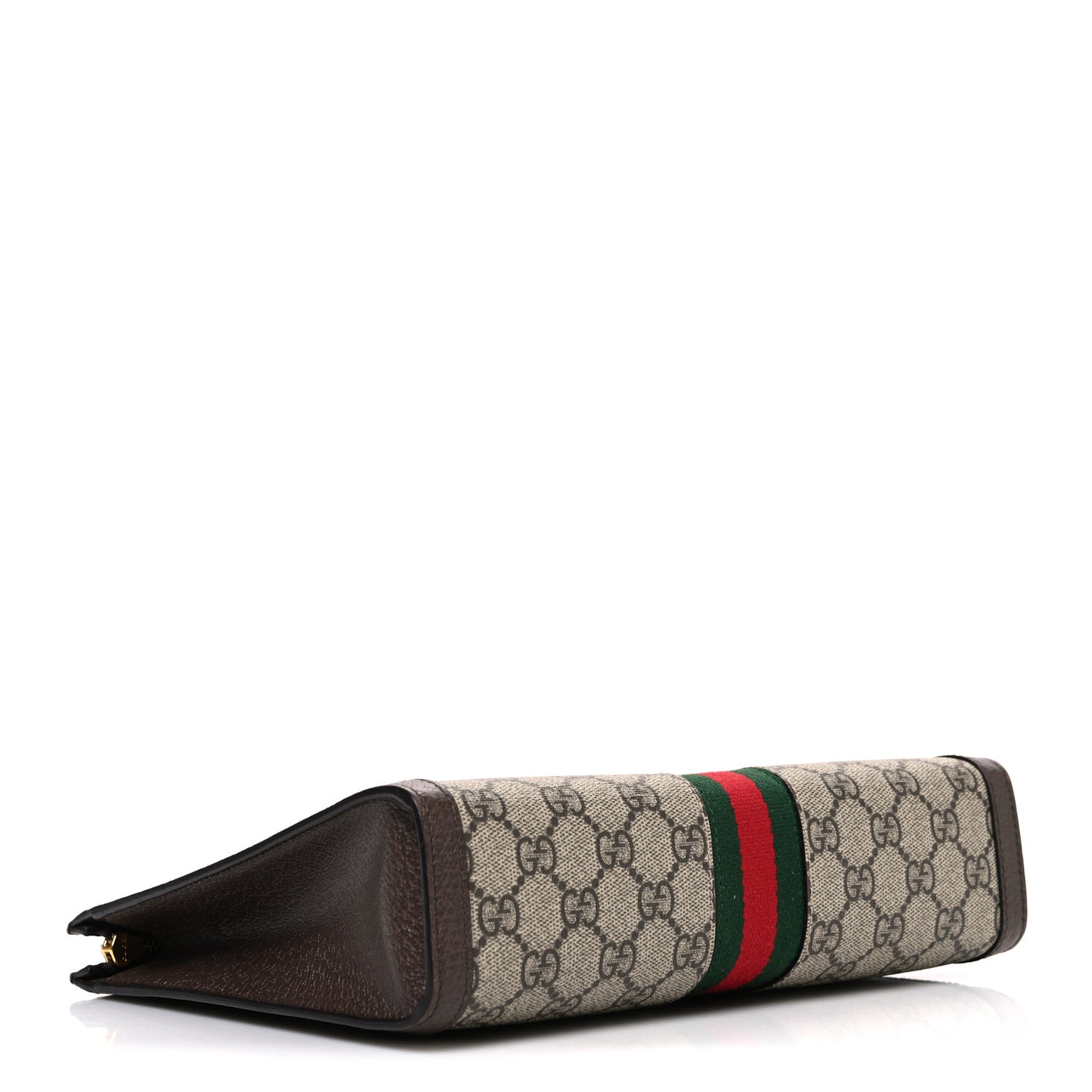 GG Supreme Monogram Web Ophidia Pouch Brown