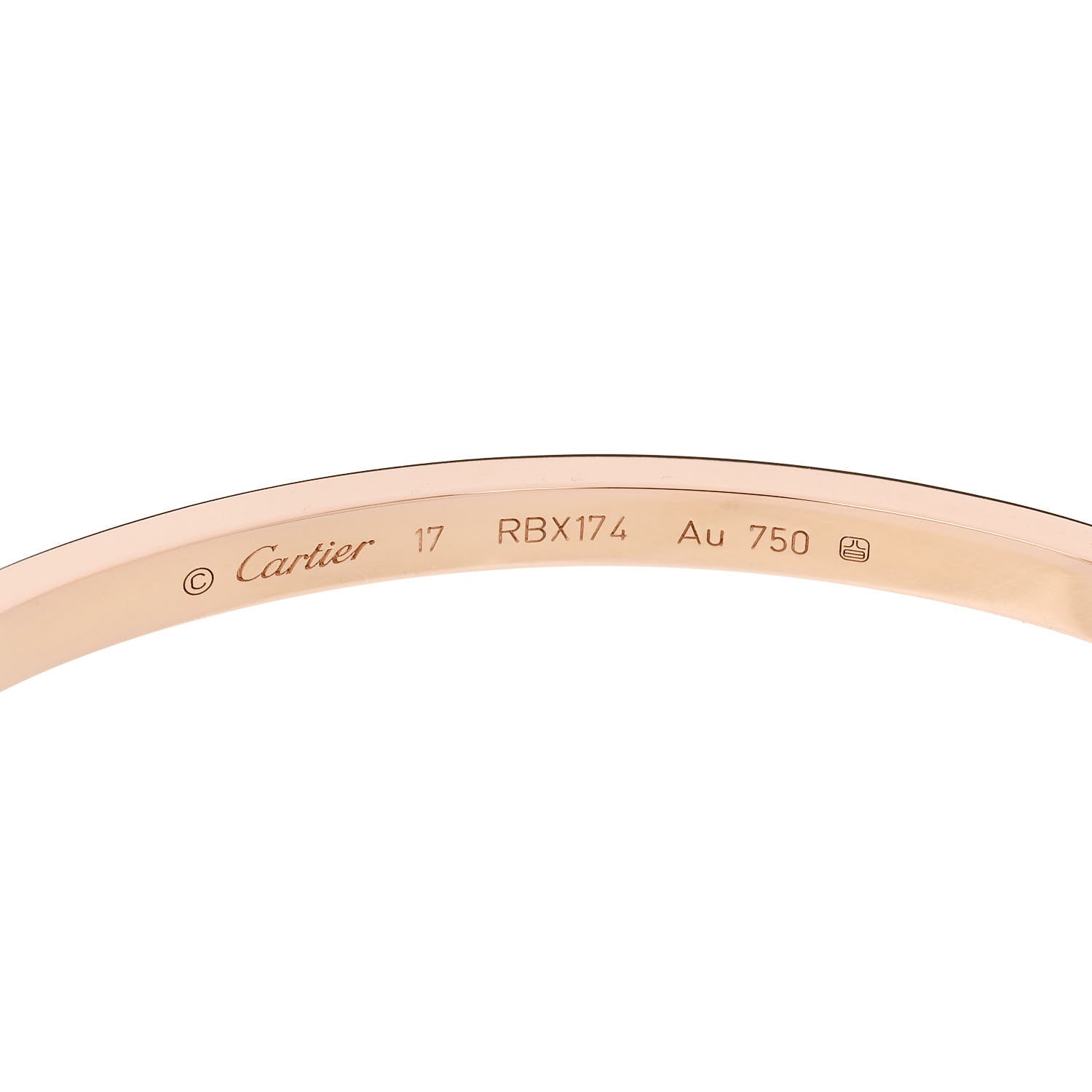 Cartier 18K Pink Gold Small LOVE Bracelet 17 6 of 9