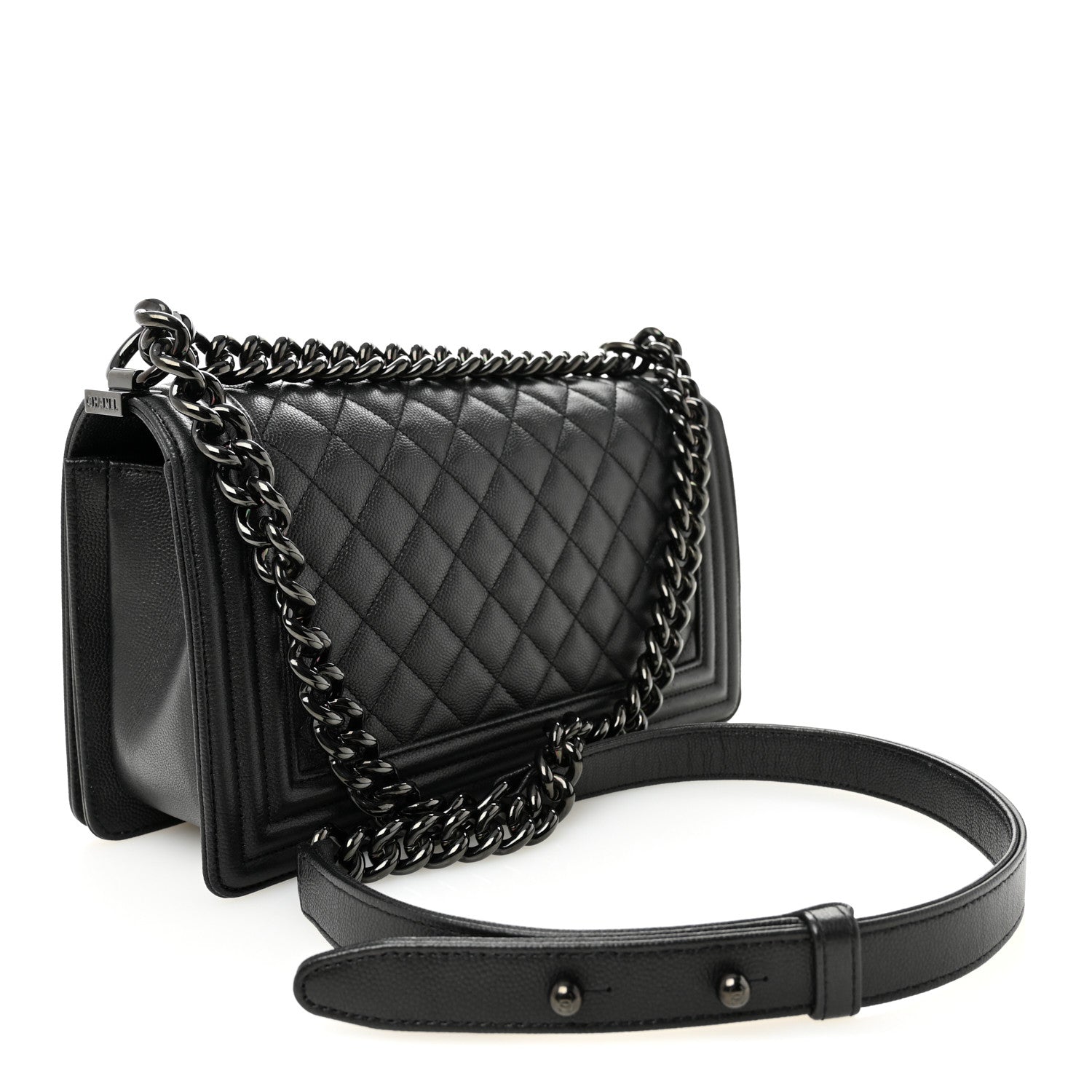 Chanel Caviar Quilted Medium Boy Flap So Black 3 of 10
