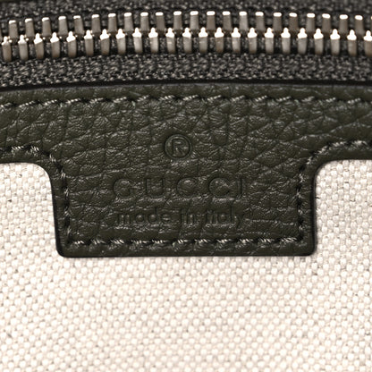 Gucci Piuma Calfskin Jumbo GG Embossed Double Buckle Medium Messenger Bag Dark Vintage Olive 6 of 10