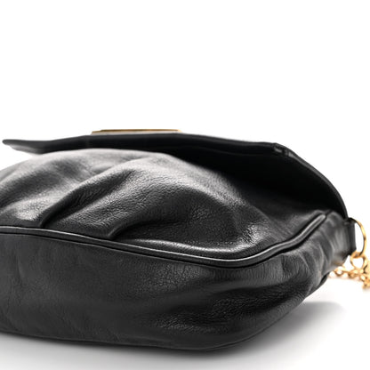 Fendi Vitello Flamingo Fendista Pouchette Crossbody Black 10 of 10