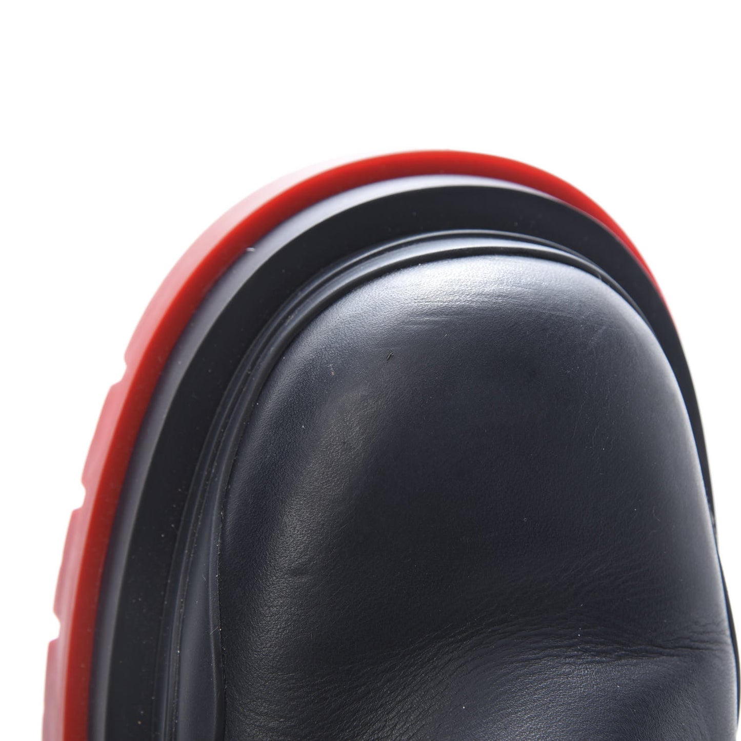 Calfskin The Tire Chelsea Boots 40 Black Bright Red