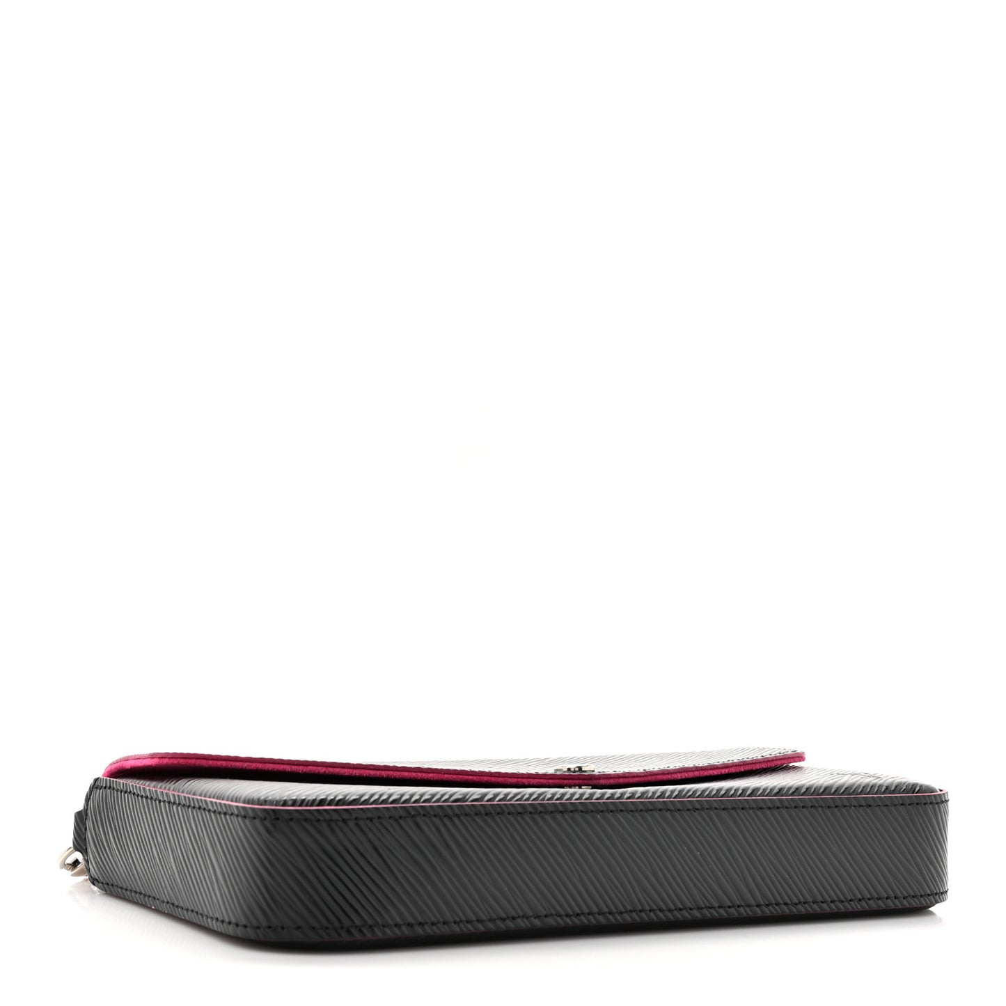 Epi Pochette Felicie Black Hot Pink