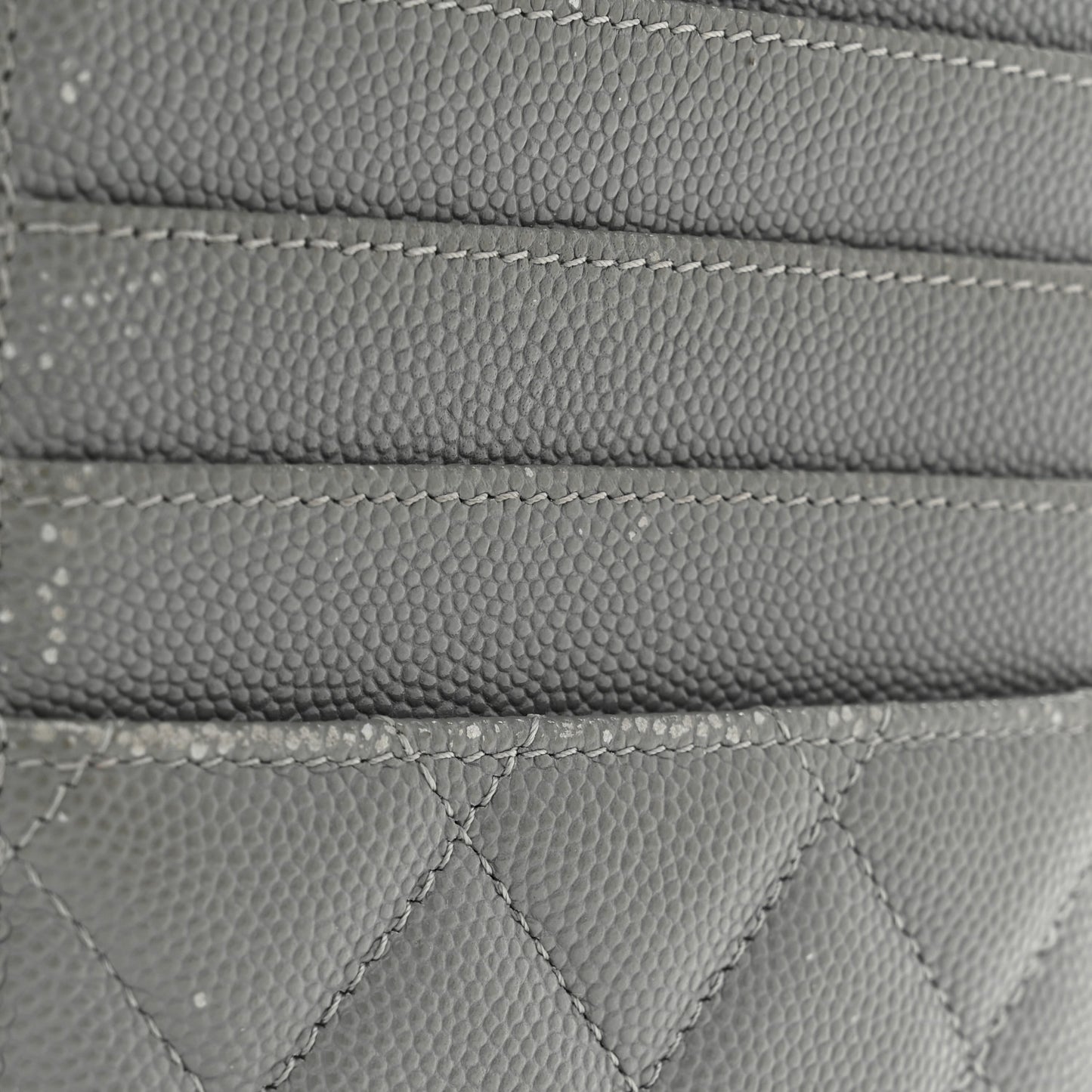 Caviar Quilted Classic iPhone Pouch Grey