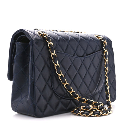 Chanel Lambskin Quilted Medium Double Flap Navy 3 of 12