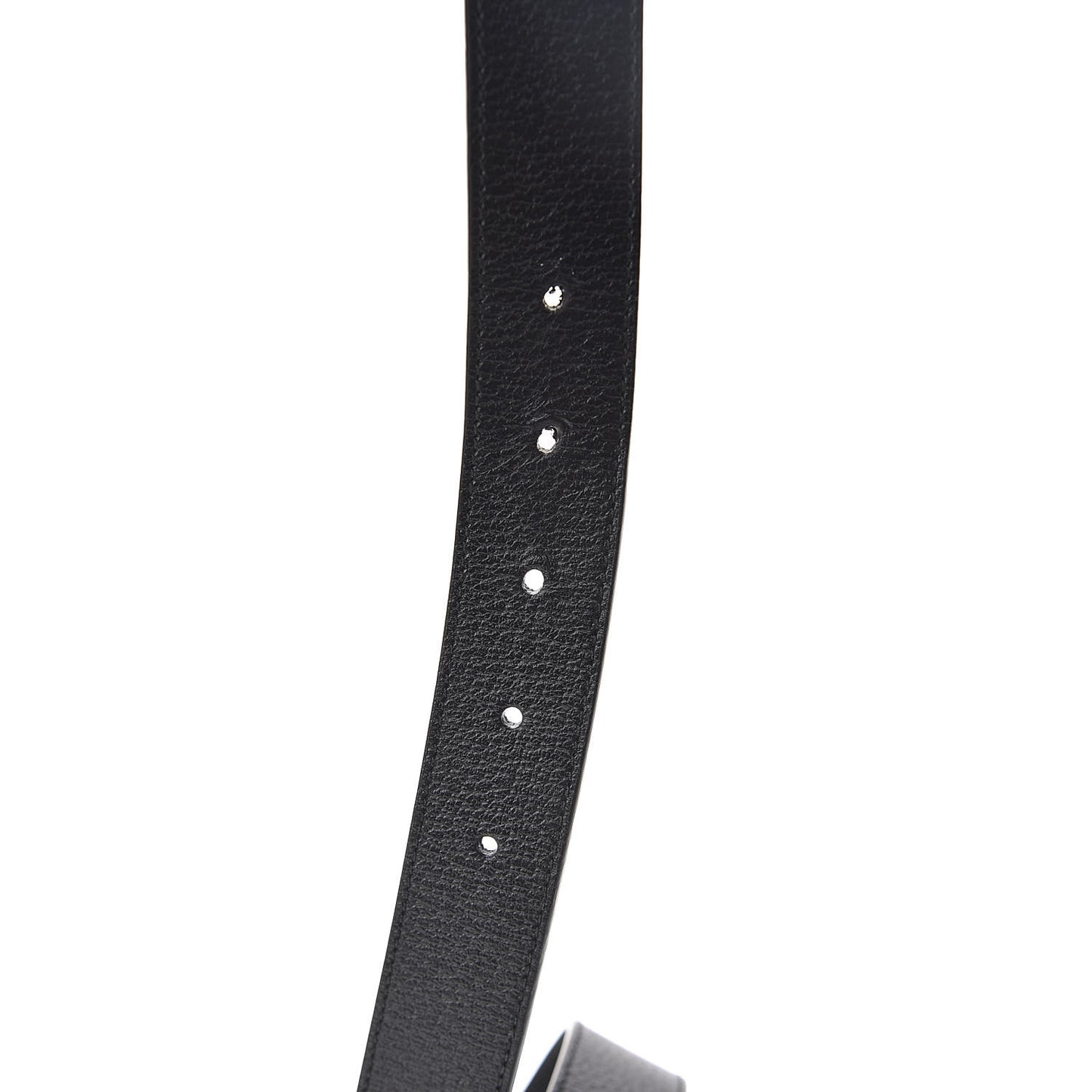 Pebbled Calfskin Logo Belt 100 40 Black