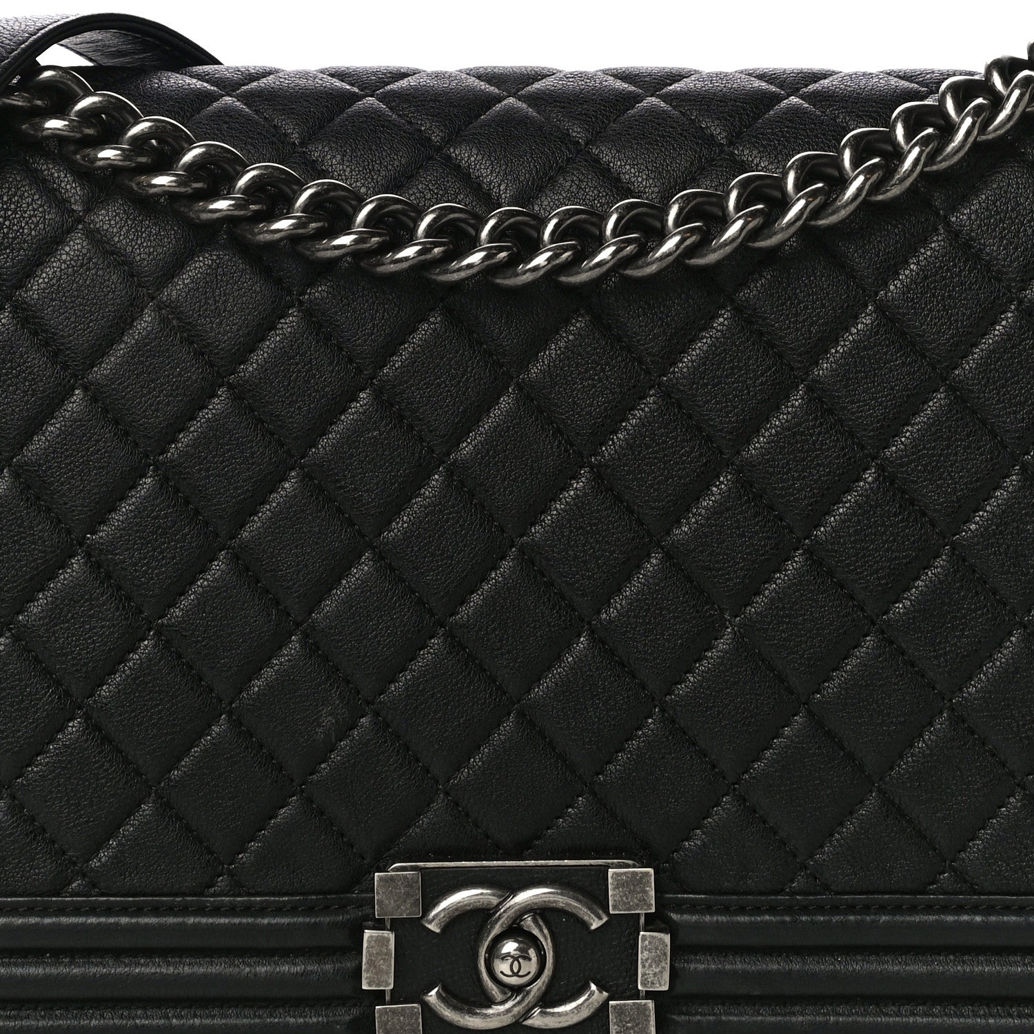 Chanel Grained Calfskin Quilted New Medium Boy Flap Black 8 of 18