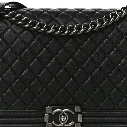 Chanel Grained Calfskin Quilted New Medium Boy Flap Black 8 of 18