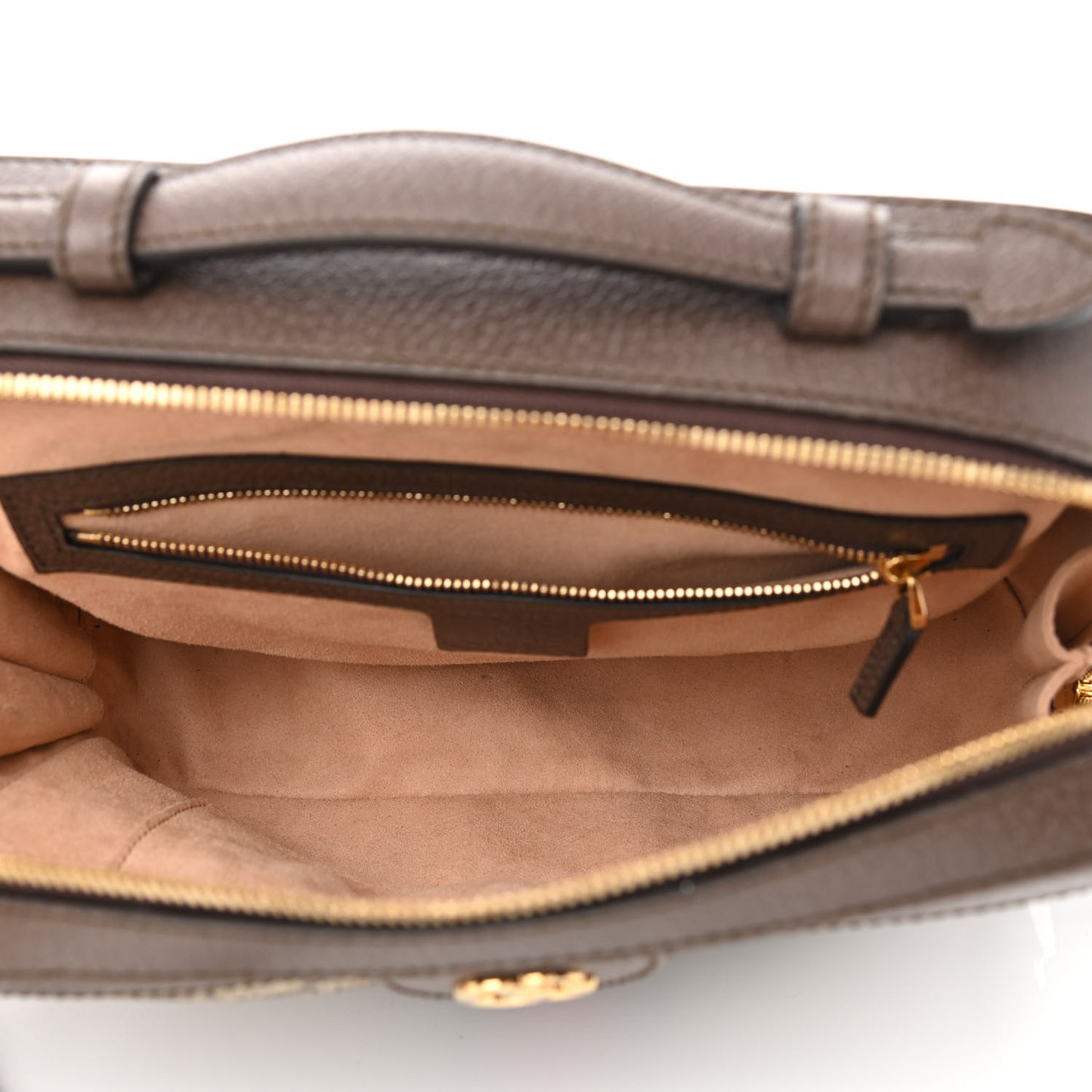 GG Supreme Monogram Web Small Ophidia Top Handle Shoulder Bag Brown