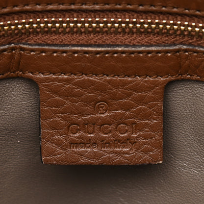 Gucci Pebbled Calfskin Large Lady Tassel Top Handle Bag Brown 9 of 20