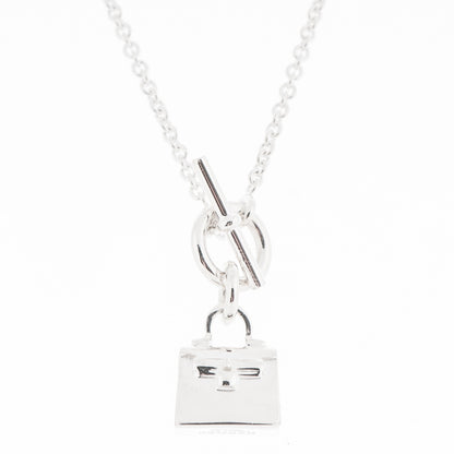 Hermes Sterling Silver Birkin Amulette Pendant Necklace 3 of 5