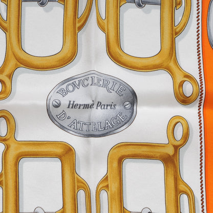Hermes Silk Bouclerie d'Attelage Scarf 70 Orange Or 4 of 6