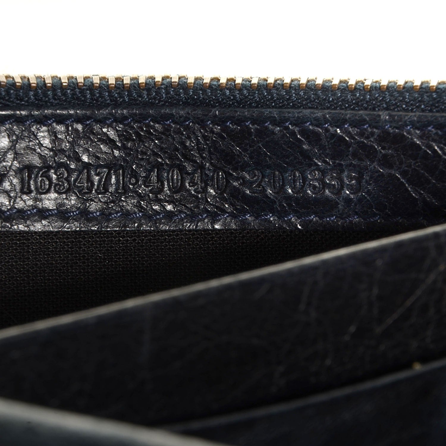 Balenciaga Agneau Classic Hardware Money Wallet Dark Night 10 of 11