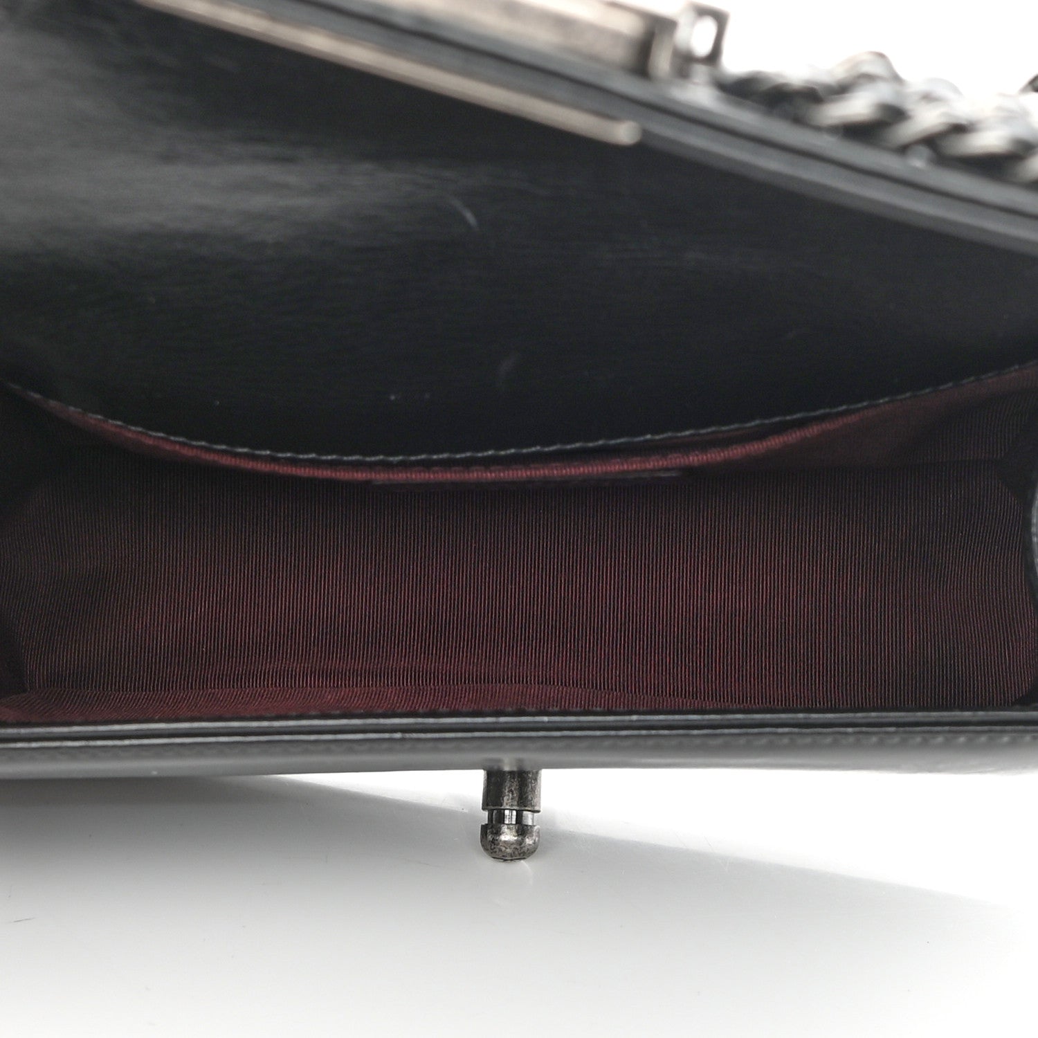 Chanel Glazed Calfskin Quilted Small Boy Chained Flap Black 5 of 11