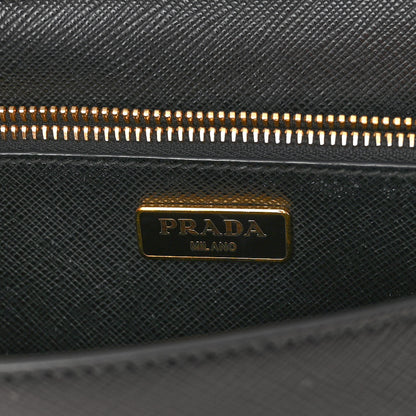 Prada Saffiano Lux Bow Crossbody Bag Black 7 of 10