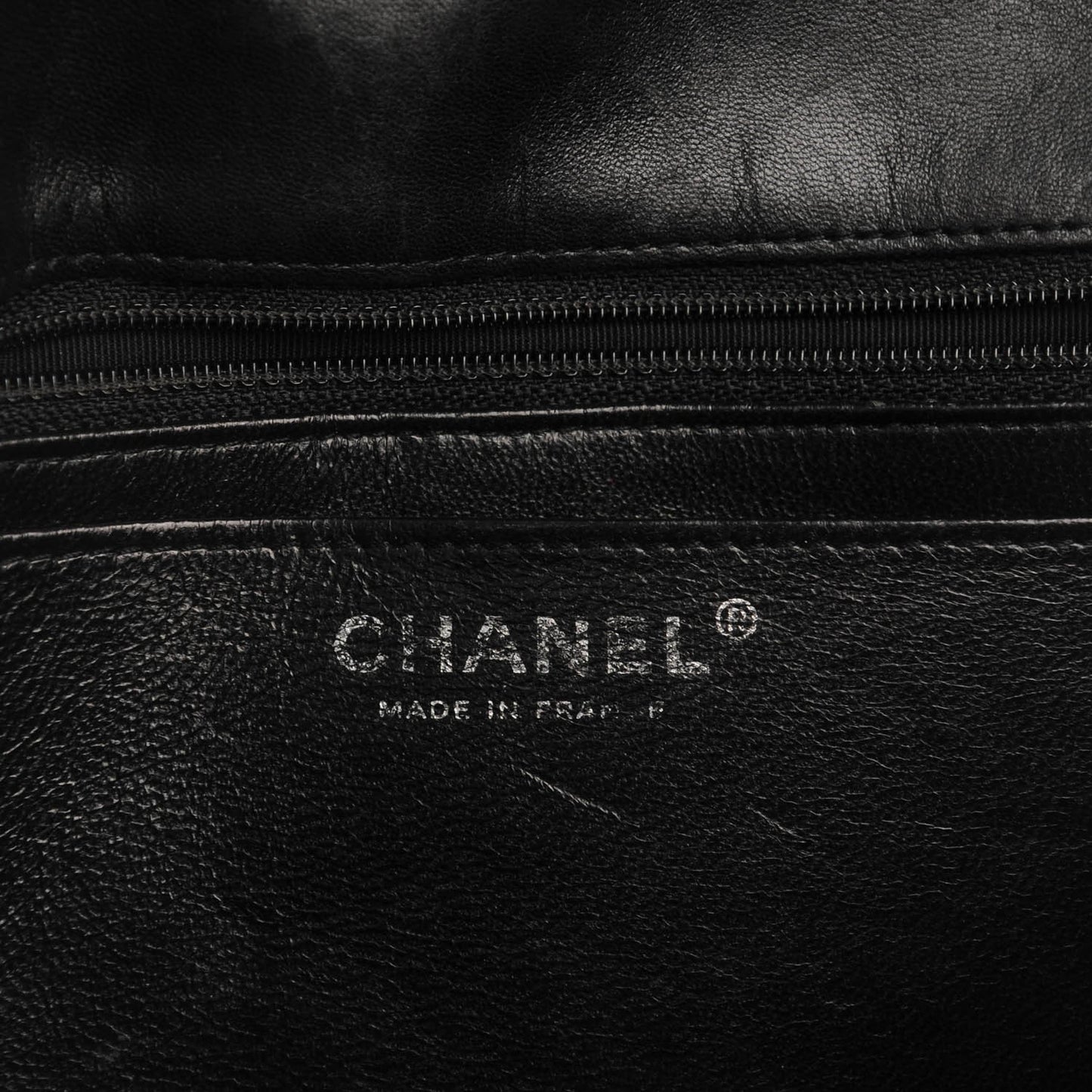 Distressed Patent Quilted Jumbo Single Flap Black