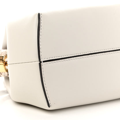 Fendi Shiny Nappa Snakeskin Small Fendi First White Roccia 8 of 9