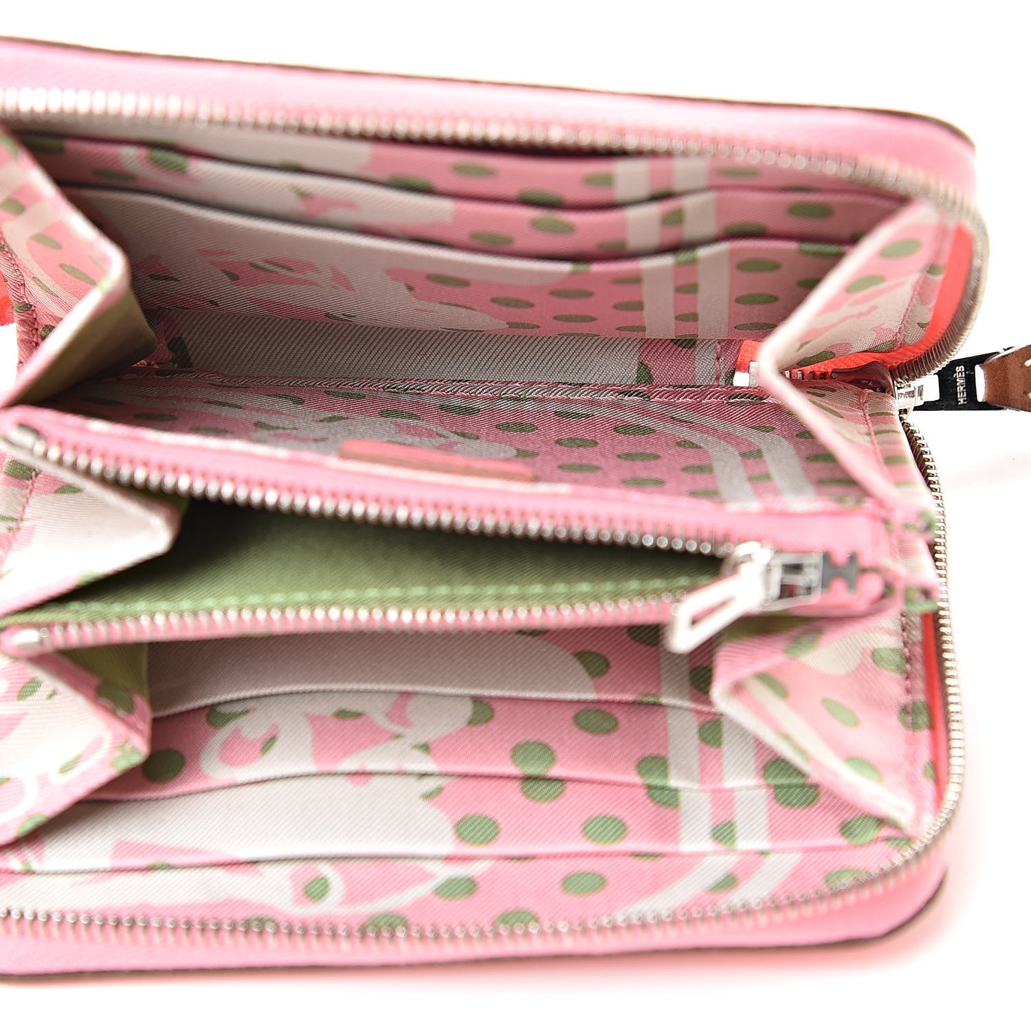 Hermes Epsom Silk'in Compact Wallet Rose Confetti 5 of 7