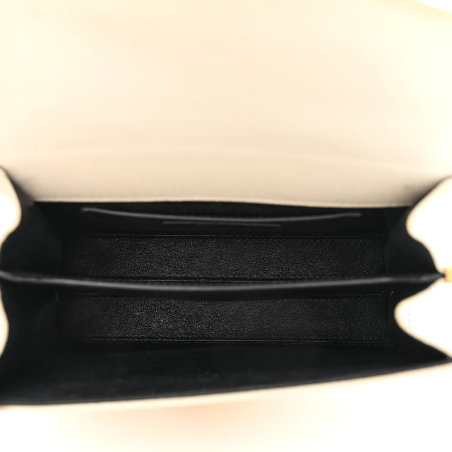 Saint Laurent Grain de Poudre Mini Classic Monogram Cassandra Top Handle Vintage White 6 of 14