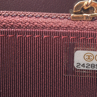Chanel Aged Calfskin Quilted Small Lucky Charms 2.55 Reissue Zip Around Wallet Black 8 of 8