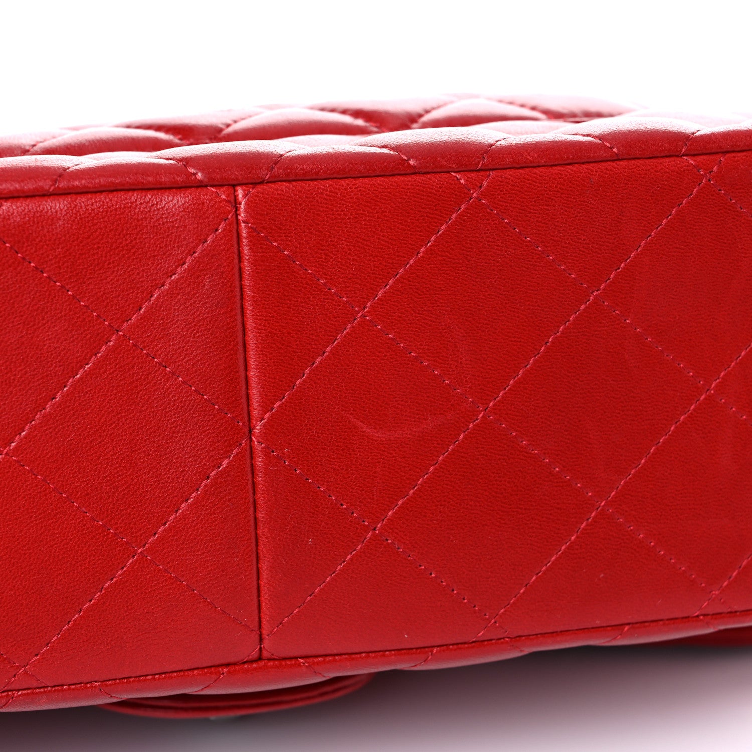 Chanel Lambskin Quilted Jumbo Double Flap Red 10 of 26