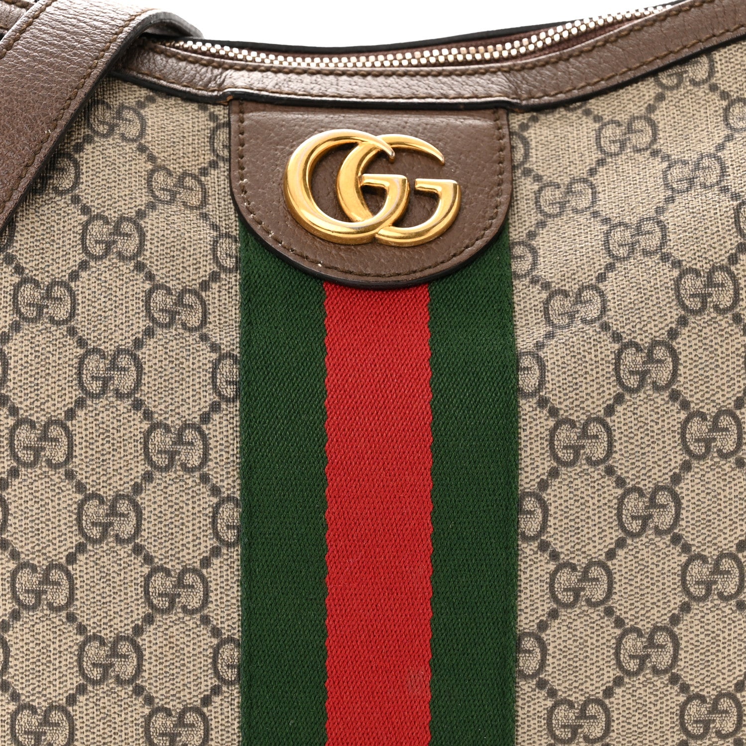 Gucci GG Supreme Monogram Web Small Ophidia Half Moon Hobo Brown 8 of 13