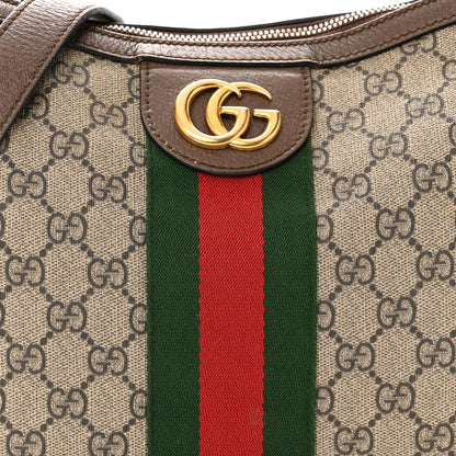 Gucci GG Supreme Monogram Web Small Ophidia Half Moon Hobo Brown 8 of 13