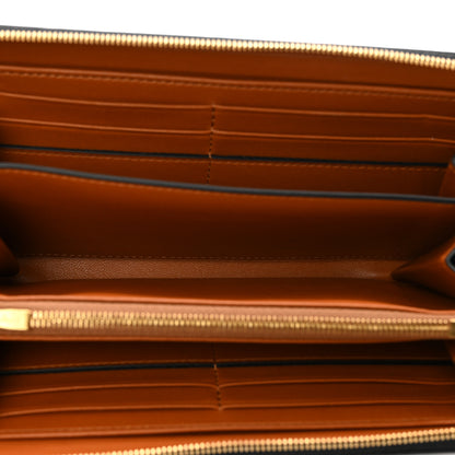 Mulberry Silky Calfskin Colorblock 12 Card Zip Around Wallet Nutmeg 6 of 8