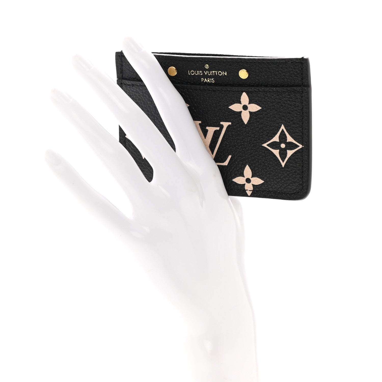Louis Vuitton Empreinte Card Holder Black Beige 2 of 7