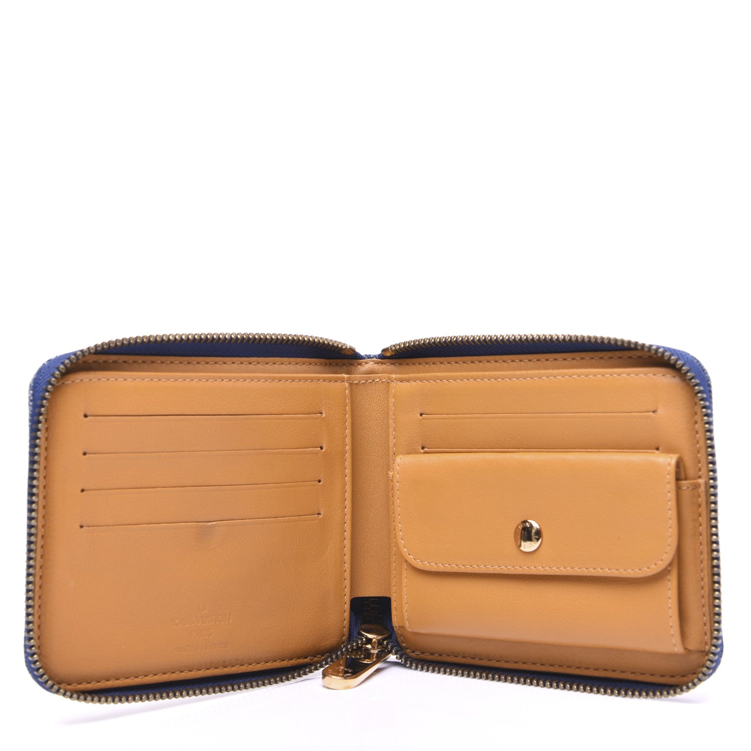 Louis Vuitton Denim Zip Compact Wallet Blue 5 of 14