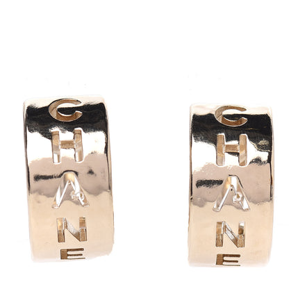 Chanel Metal Bow-tiful CC Hoop Clip On Earrings Gold 1 of 5