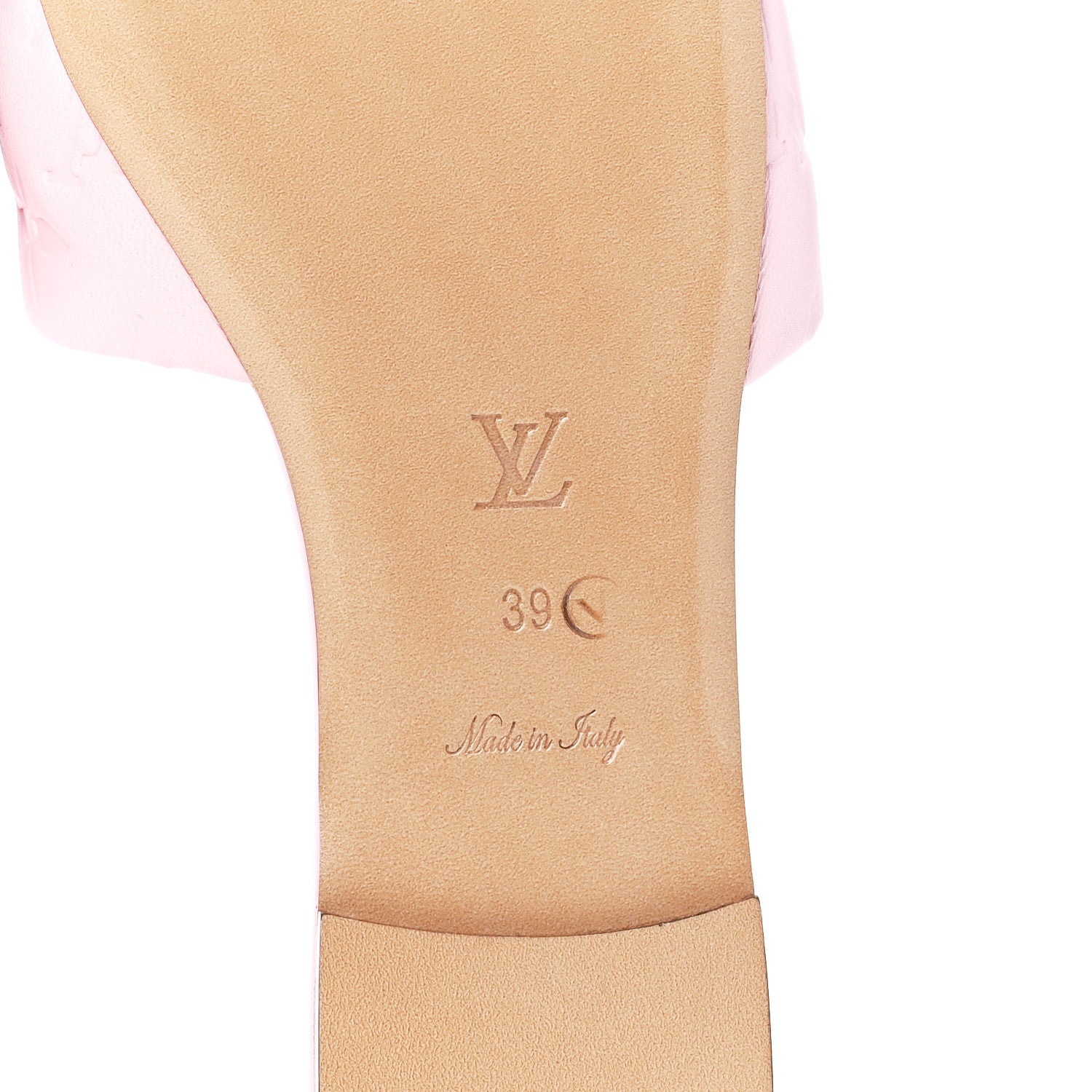 Louis Vuitton Lambskin Embossed Monogram Revival Flat Mules 39 Rose Clair 6 of 8