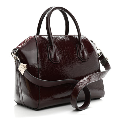 Givenchy Crinkled Patent Deerskin Small Antigona Aubergine 3 of 11