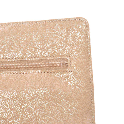 Chanel Iridescent Caviar Quilted Wallet On Chain WOC Beige 14 of 15