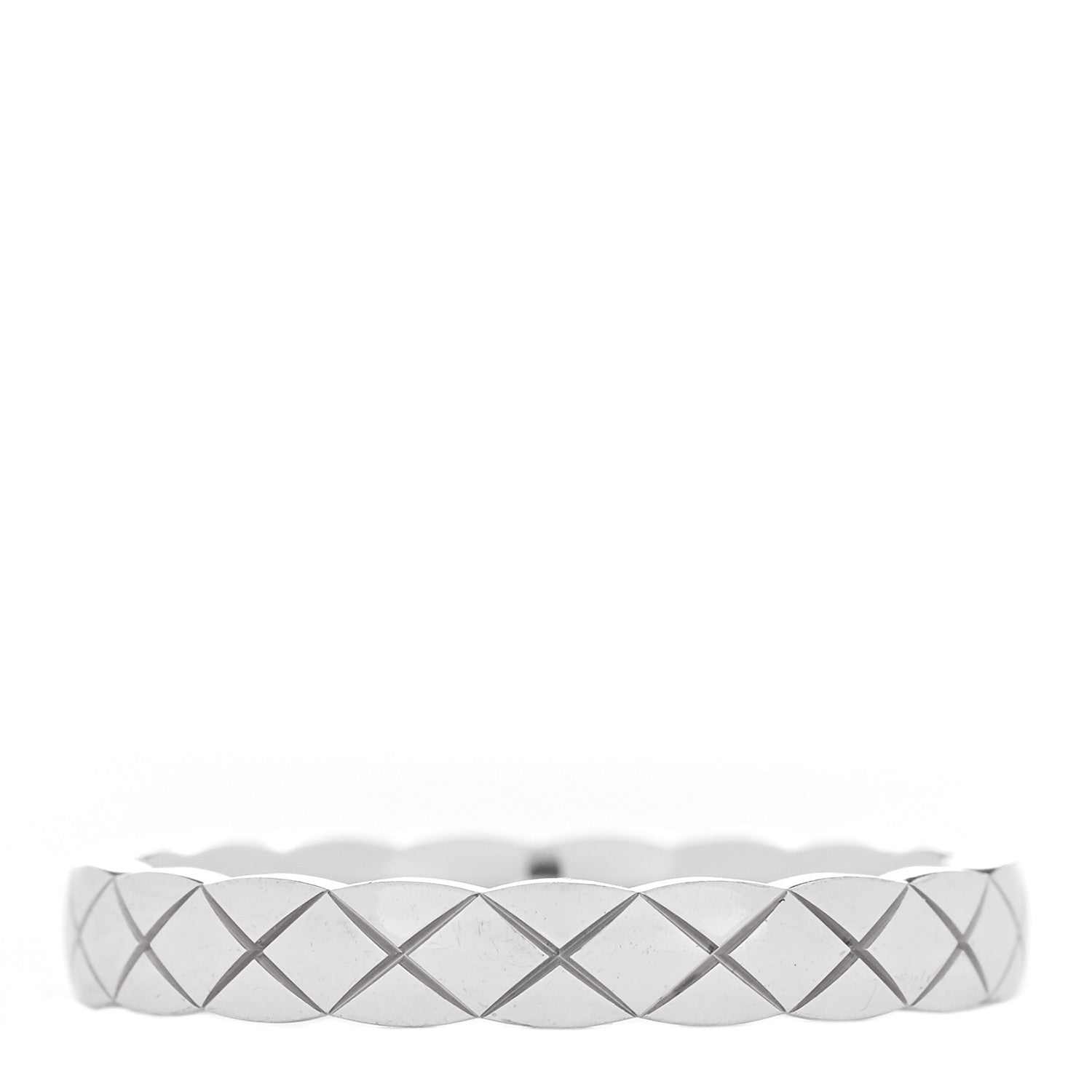 Chanel 18K White Gold Mini Coco Crush Ring 57 8 3 of 4