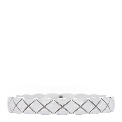 Chanel 18K White Gold Mini Coco Crush Ring 57 8 3 of 4