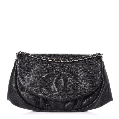 Chanel Caviar Half Moon Wallet On Chain WOC Black 1 of 9
