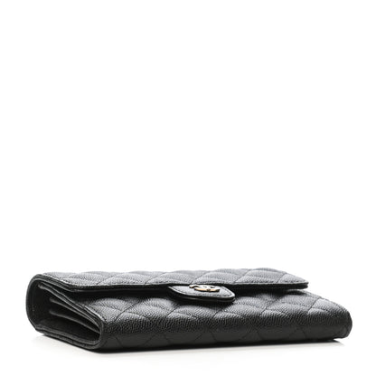 Chanel Caviar Quilted Medium Flap Wallet Black 4 of 9