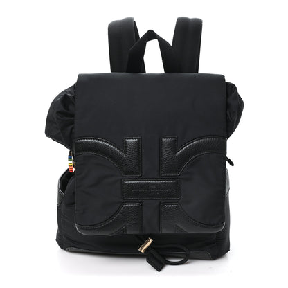 Salvatore Ferragamo Nylon Calfskin Gancio Backpack Black Multicolor 1 of 8